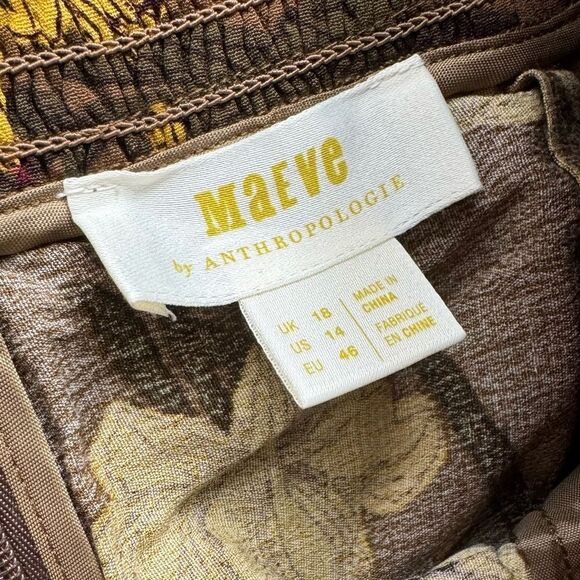 Anthropologie Maeve Terrace Floral Pants size 14 000100 - Picture 9 of 10